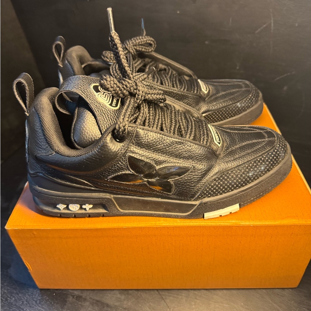 Louis Vuitton Skates Black Leather Sneakers